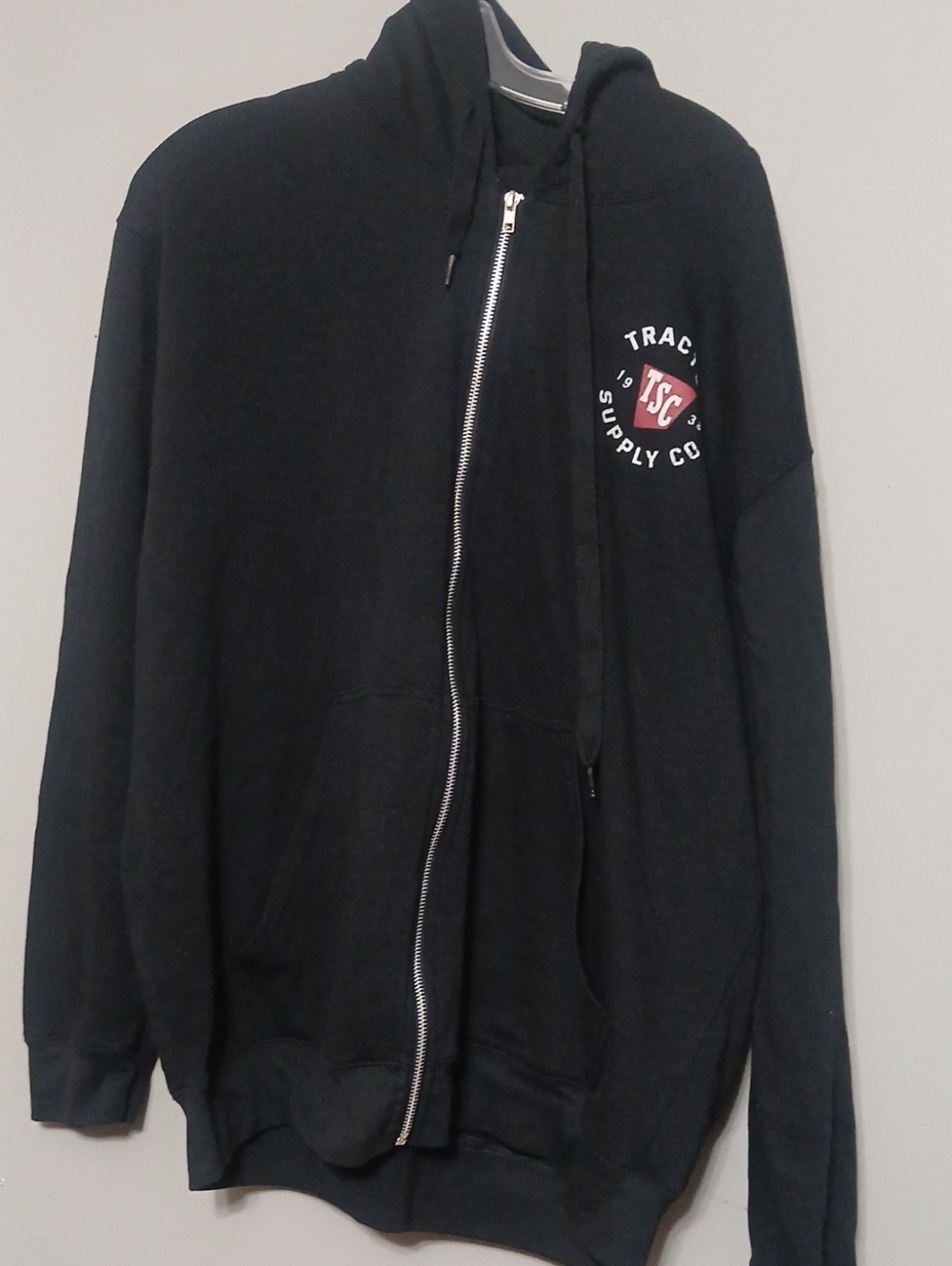 Men's Black Tractor Supply Zip-Up Hoodie